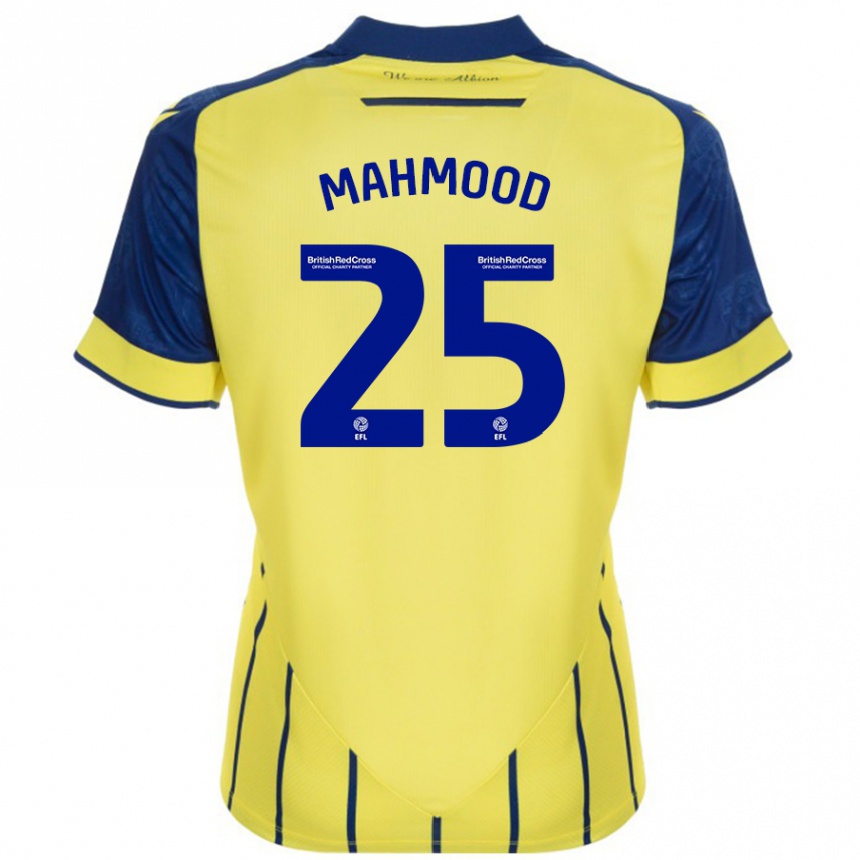 Hombre Fútbol Camiseta Mahmood #25 Amarillo Azul 2ª Equipación 2024/25 Perú