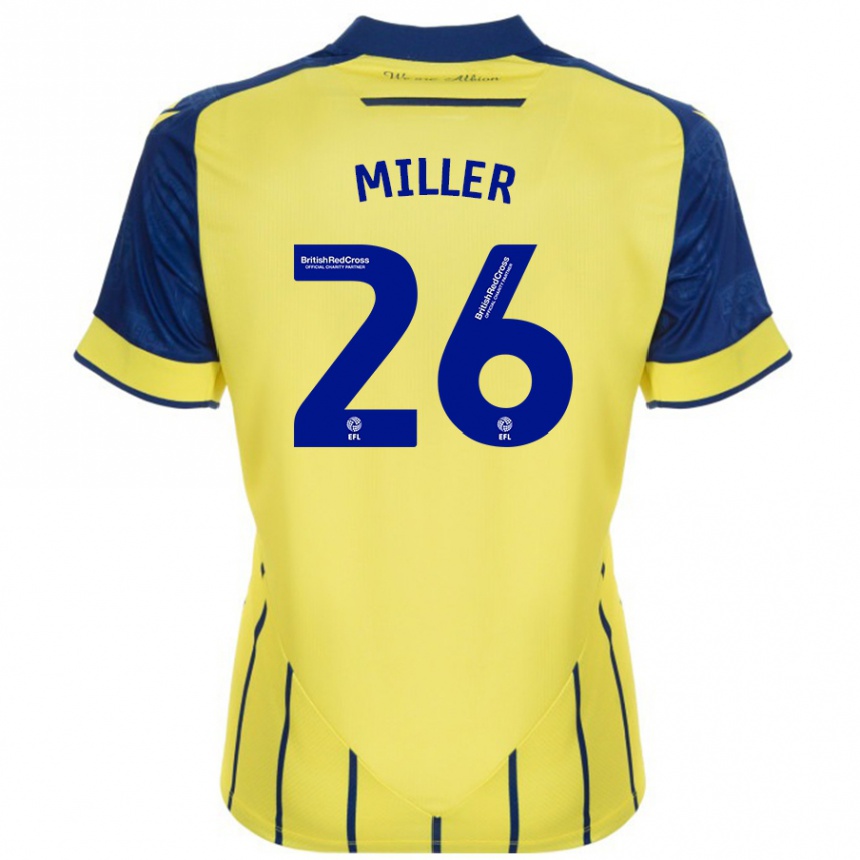 Hombre Fútbol Camiseta Nna Miller #26 Amarillo Azul 2ª Equipación 2024/25 Perú