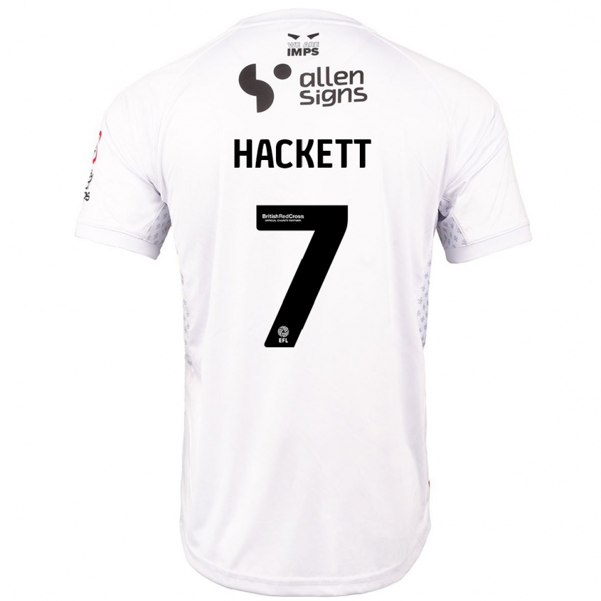 Hombre Fútbol Camiseta Reeco Hackett #7 Rojo Blanco 2ª Equipación 2024/25 Perú