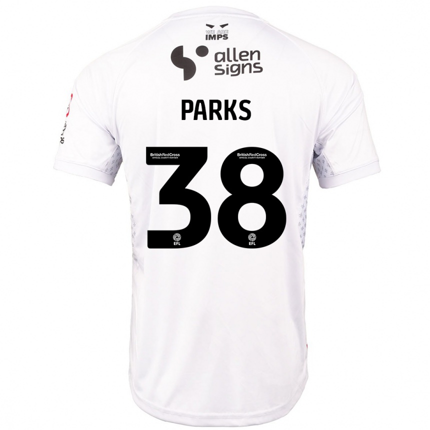 Hombre Fútbol Camiseta Charlie Parks #38 Rojo Blanco 2ª Equipación 2024/25 Perú