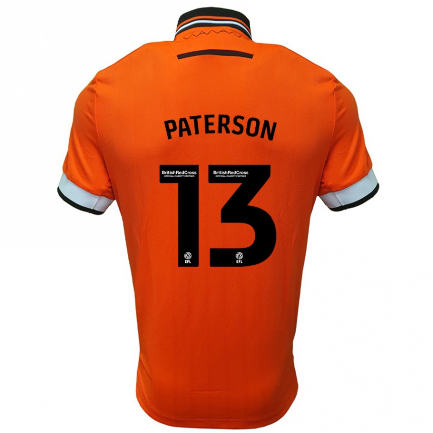 Hombre Fútbol Camiseta Callum Paterson #13 Naranja Blanco 2ª Equipación 2024/25 Perú