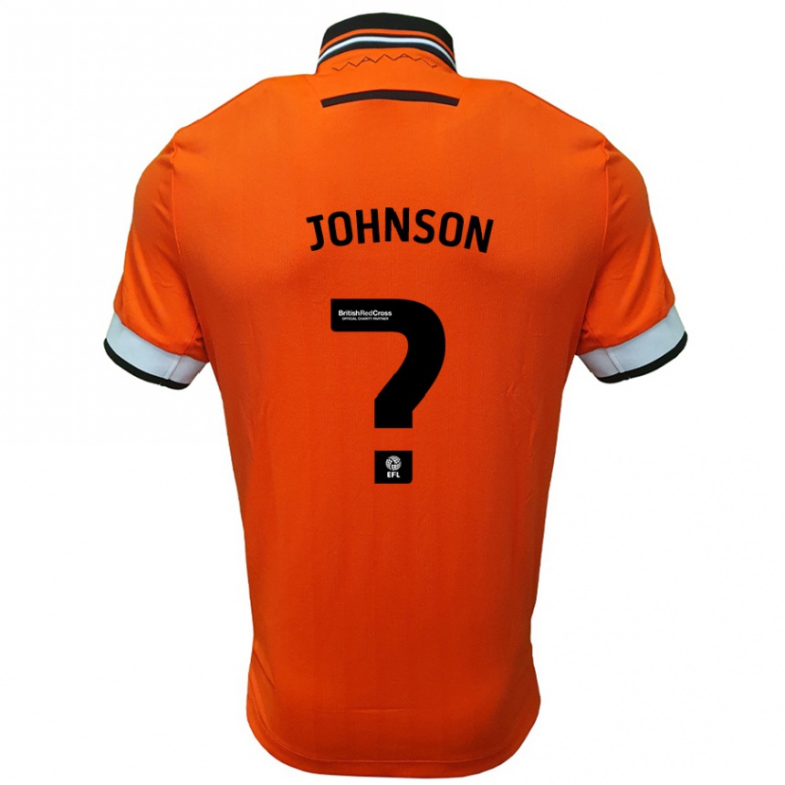 Hombre Fútbol Camiseta Reece Johnson #0 Naranja Blanco 2ª Equipación 2024/25 Perú