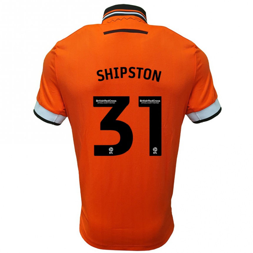 Hombre Fútbol Camiseta Rio Shipston #31 Naranja Blanco 2ª Equipación 2024/25 Perú