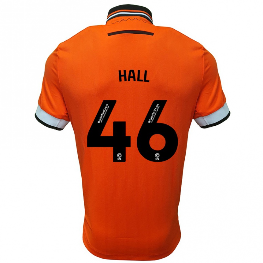 Hombre Fútbol Camiseta Jack Hall #46 Naranja Blanco 2ª Equipación 2024/25 Perú