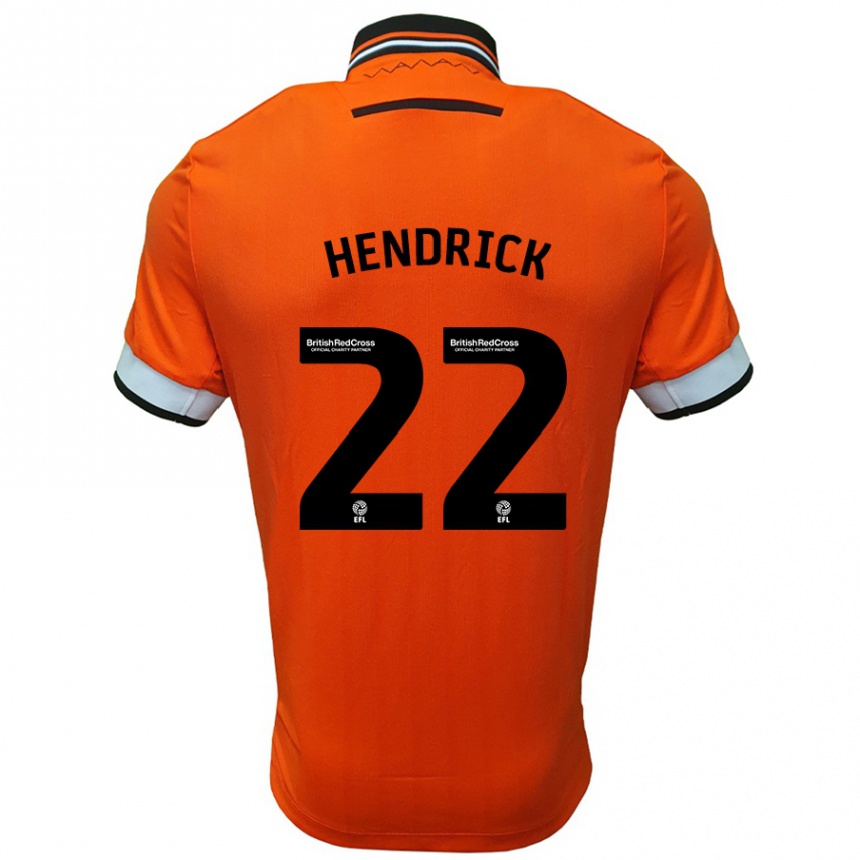 Hombre Fútbol Camiseta Jeff Hendrick #22 Naranja Blanco 2ª Equipación 2024/25 Perú