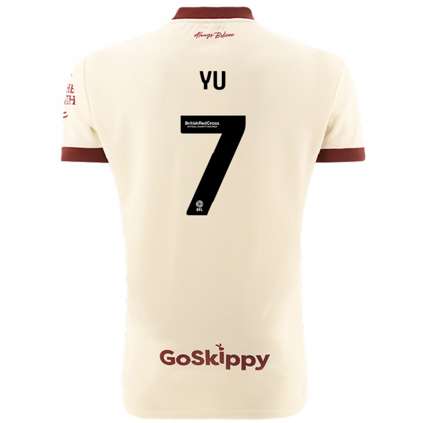 Hombre Fútbol Camiseta Yu Hirakawa #7 Crema Blanco 2ª Equipación 2024/25 Perú