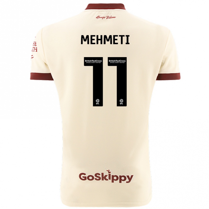 Hombre Fútbol Camiseta Anis Mehmeti #11 Crema Blanco 2ª Equipación 2024/25 Perú