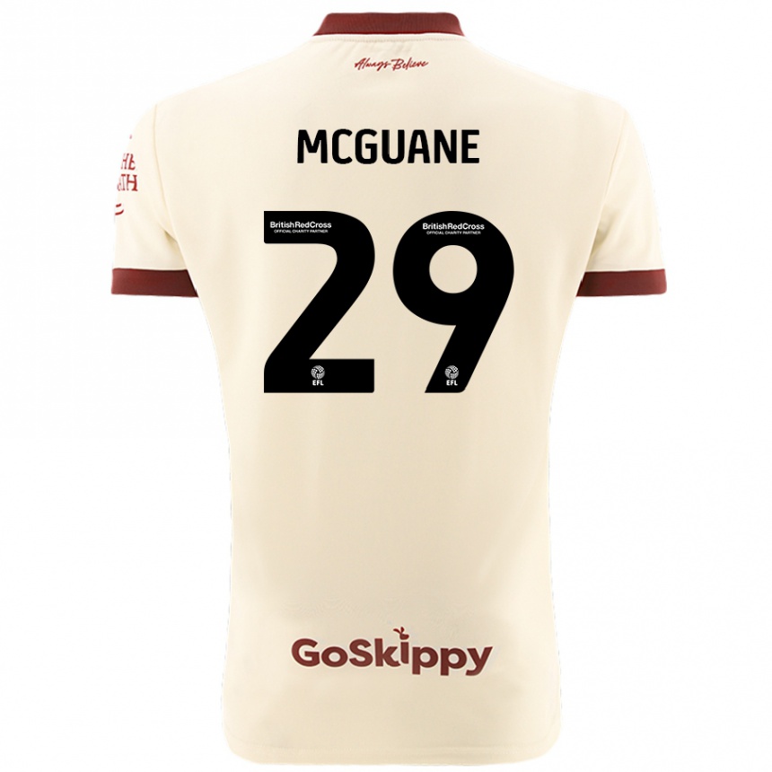 Hombre Fútbol Camiseta Marcus Mcguane #29 Crema Blanco 2ª Equipación 2024/25 Perú