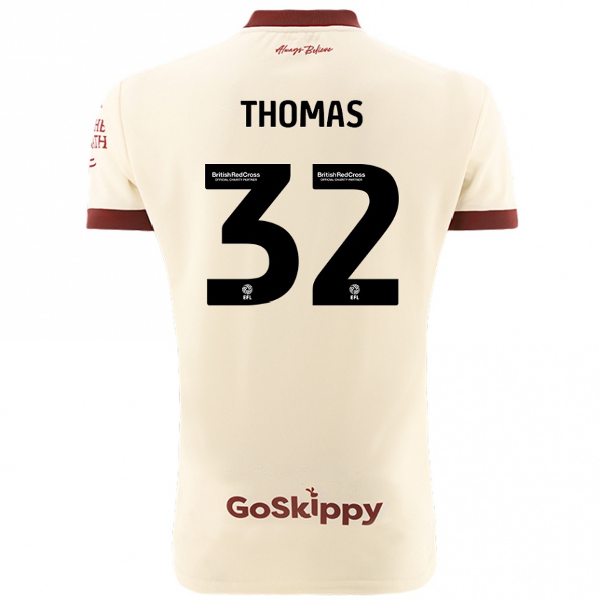 Hombre Fútbol Camiseta Lewis Thomas #32 Crema Blanco 2ª Equipación 2024/25 Perú