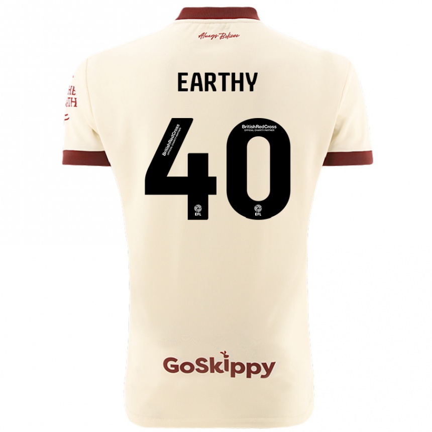 Hombre Fútbol Camiseta George Earthy #40 Crema Blanco 2ª Equipación 2024/25 Perú