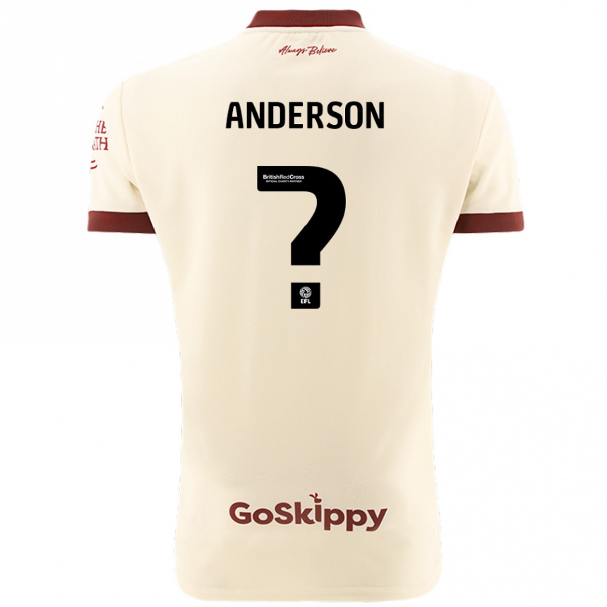 Hombre Fútbol Camiseta Taine Anderson #0 Crema Blanco 2ª Equipación 2024/25 Perú