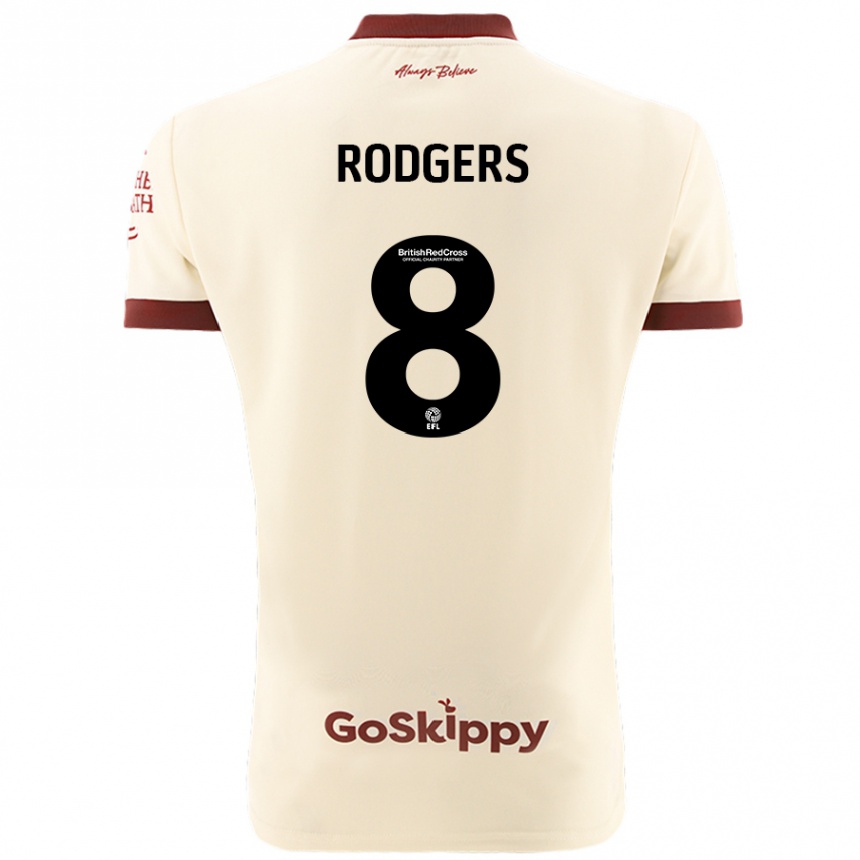 Hombre Fútbol Camiseta Amy Rodgers #8 Crema Blanco 2ª Equipación 2024/25 Perú