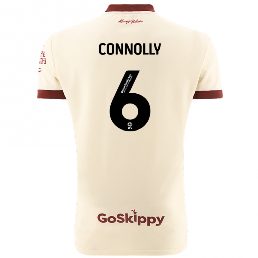 Hombre Fútbol Camiseta Megan Connolly #6 Crema Blanco 2ª Equipación 2024/25 Perú