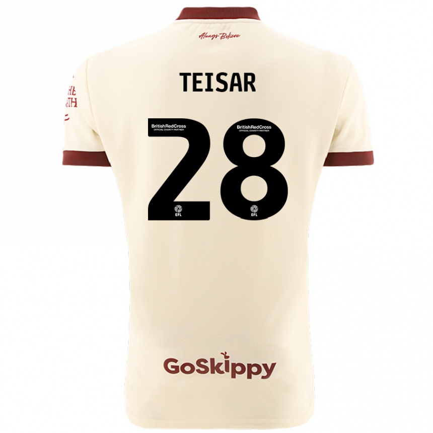 Hombre Fútbol Camiseta Tianna Teisar #28 Crema Blanco 2ª Equipación 2024/25 Perú