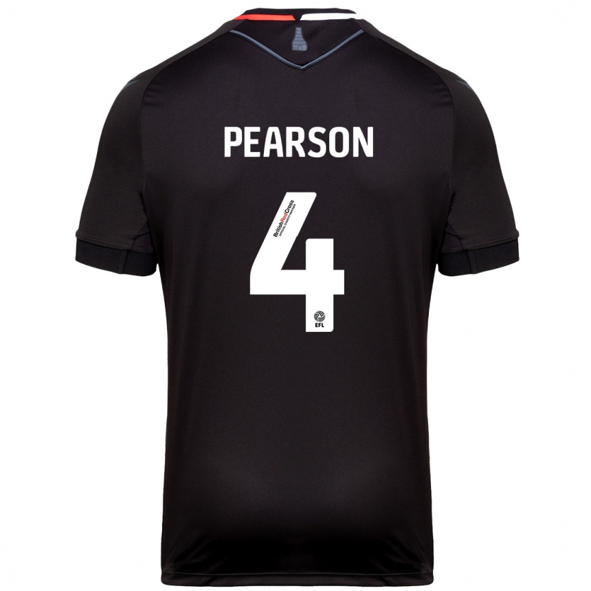 Hombre Fútbol Camiseta Ben Pearson #4 Negro 2ª Equipación 2024/25 Perú