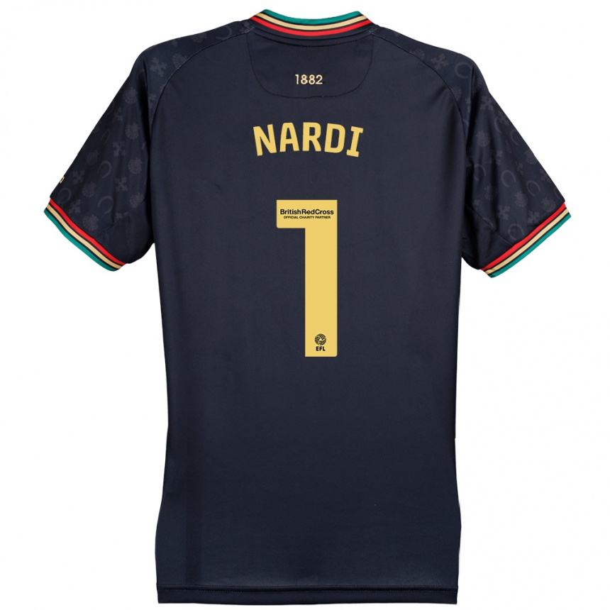 Hombre Fútbol Camiseta Paul Nardi #1 Azul Marino Oscuro 2ª Equipación 2024/25 Perú