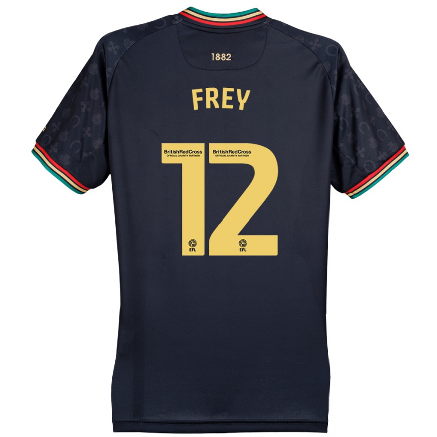 Hombre Fútbol Camiseta Michael Frey #12 Azul Marino Oscuro 2ª Equipación 2024/25 Perú