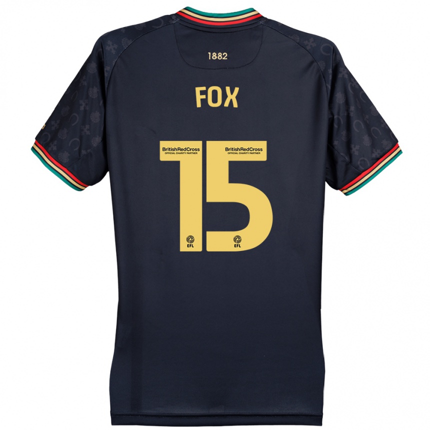 Hombre Fútbol Camiseta Morgan Fox #15 Azul Marino Oscuro 2ª Equipación 2024/25 Perú