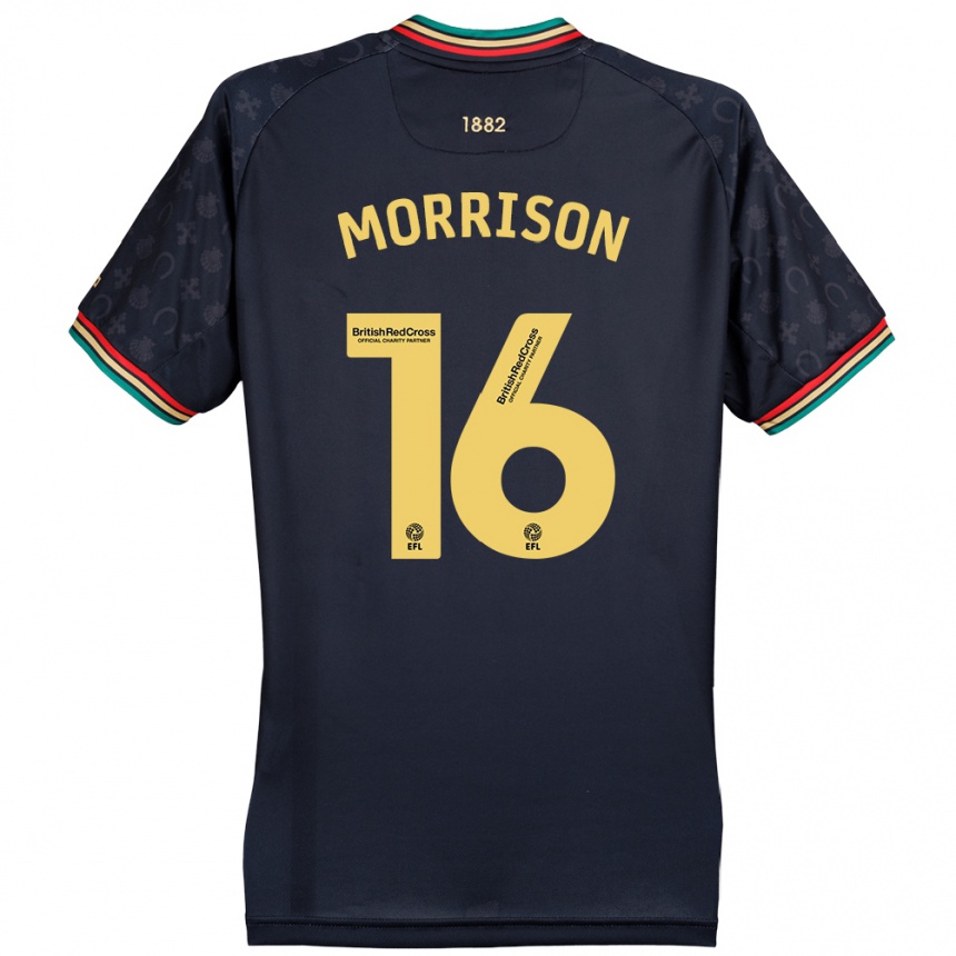 Hombre Fútbol Camiseta Liam Morrison #16 Azul Marino Oscuro 2ª Equipación 2024/25 Perú