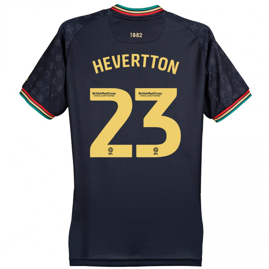 Hombre Fútbol Camiseta Hevertton #23 Azul Marino Oscuro 2ª Equipación 2024/25 Perú