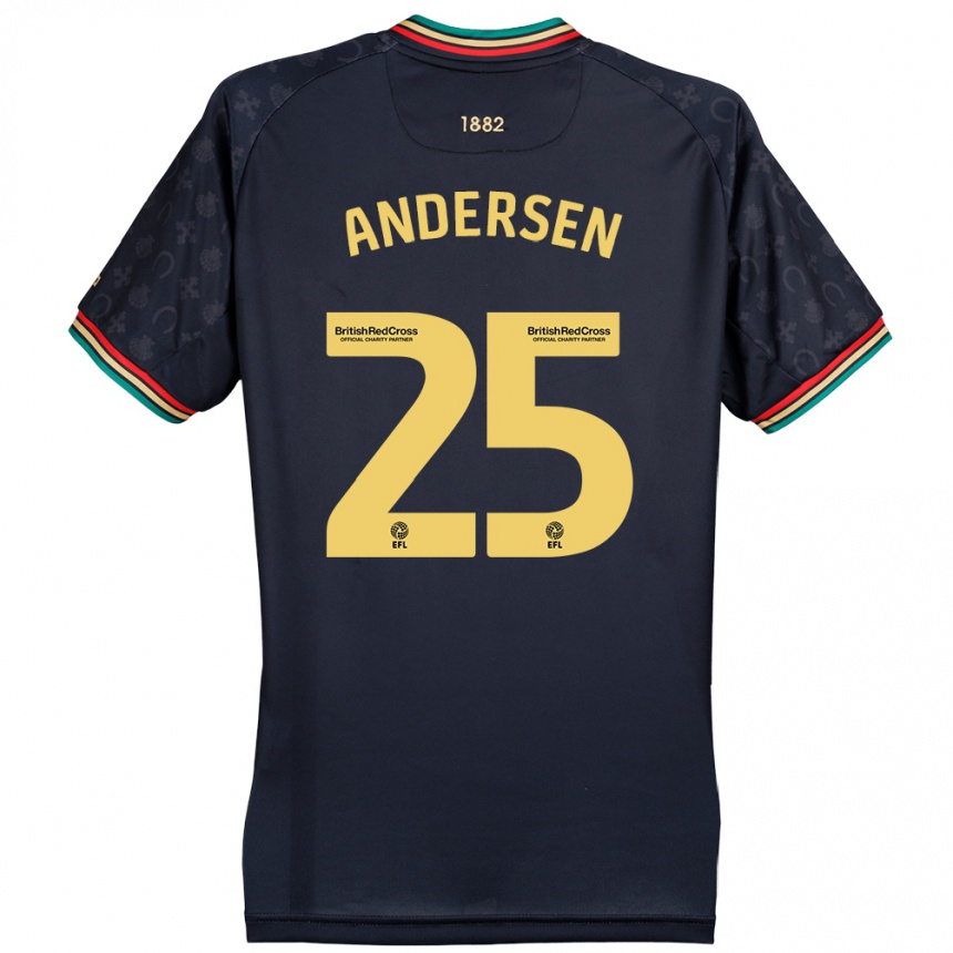 Hombre Fútbol Camiseta Lucas Andersen #25 Azul Marino Oscuro 2ª Equipación 2024/25 Perú