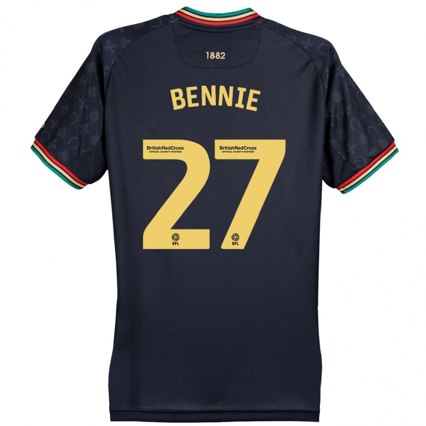 Hombre Fútbol Camiseta Daniel Bennie #27 Azul Marino Oscuro 2ª Equipación 2024/25 Perú