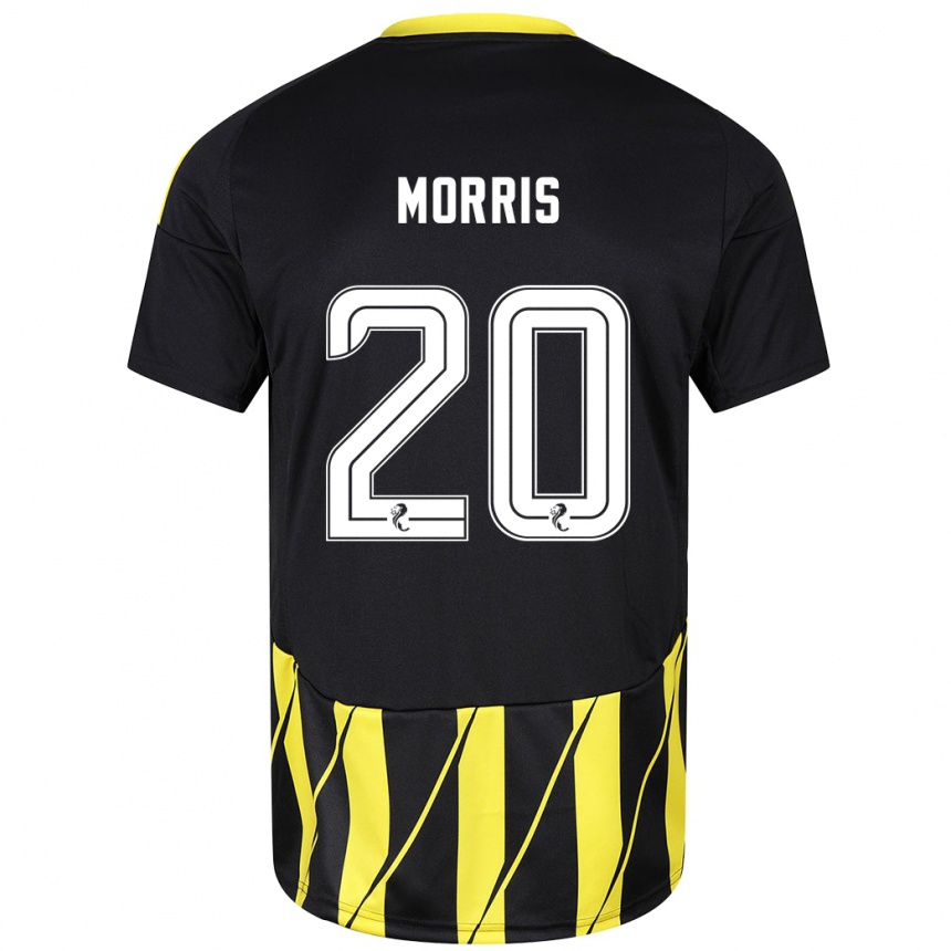 Hombre Fútbol Camiseta Shayden Morris #20 Negro Amarillo 2ª Equipación 2024/25 Perú