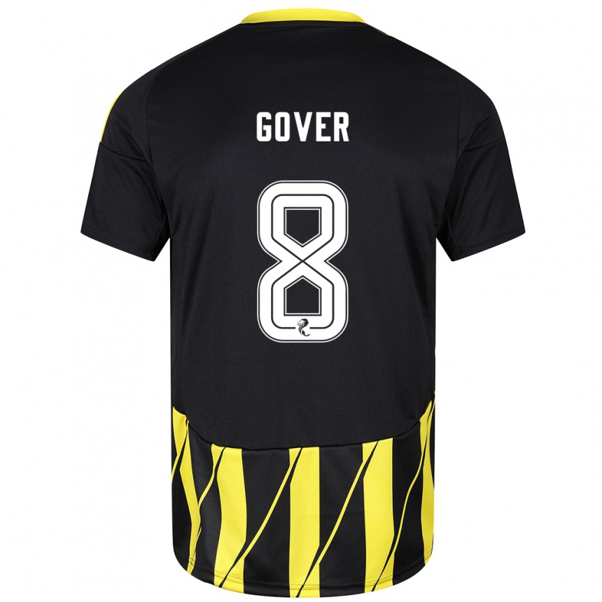 Hombre Fútbol Camiseta Chloe Gover #8 Negro Amarillo 2ª Equipación 2024/25 Perú