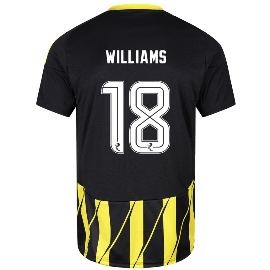 Hombre Fútbol Camiseta Rhys Williams #18 Negro Amarillo 2ª Equipación 2024/25 Perú