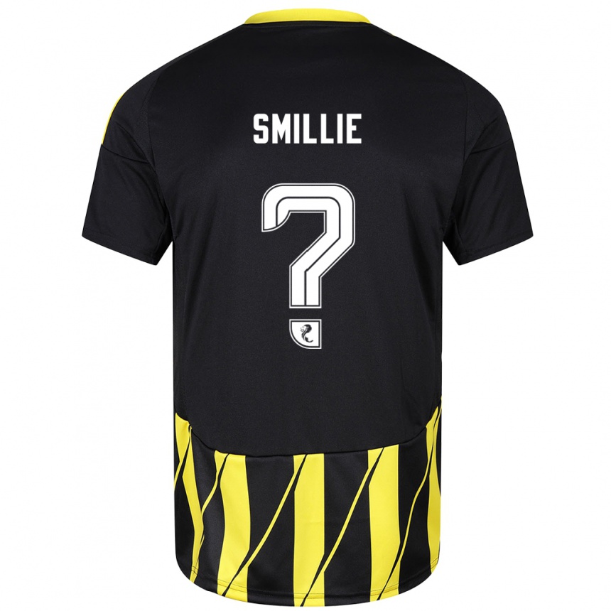 Hombre Fútbol Camiseta Reuben Smillie #0 Negro Amarillo 2ª Equipación 2024/25 Perú