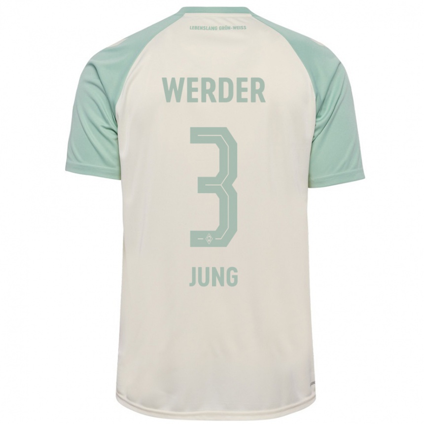 Hombre Fútbol Camiseta Anthony Jung #3 Blanquecino Verde Claro 2ª Equipación 2024/25 Perú