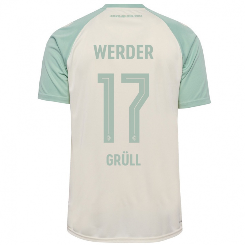 Hombre Fútbol Camiseta Marco Grüll #17 Blanquecino Verde Claro 2ª Equipación 2024/25 Perú