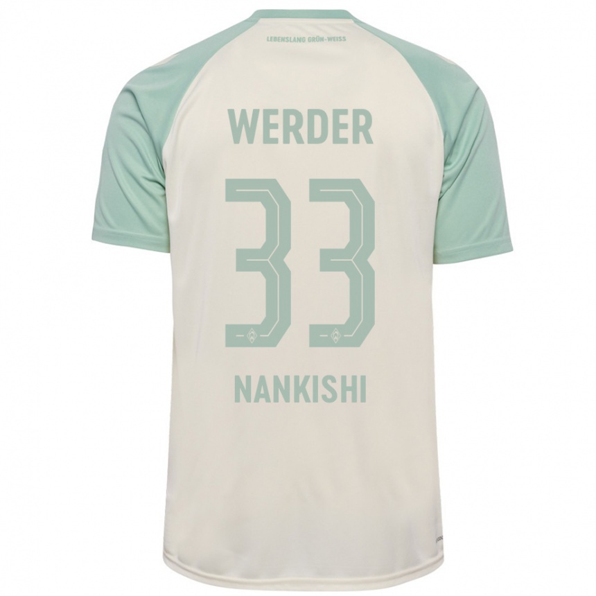 Hombre Fútbol Camiseta Abdenego Nankishi #33 Blanquecino Verde Claro 2ª Equipación 2024/25 Perú