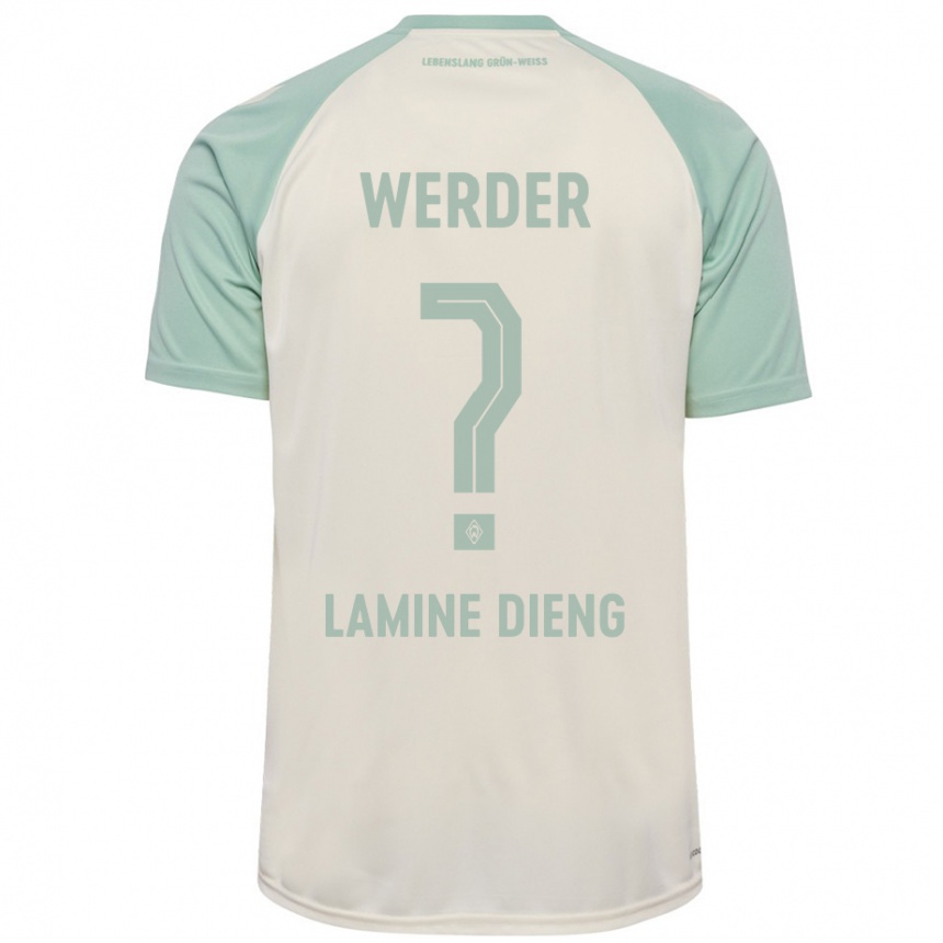 Hombre Fútbol Camiseta Mamadou Lamine Dieng #0 Blanquecino Verde Claro 2ª Equipación 2024/25 Perú