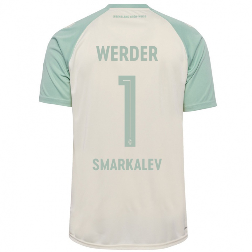 Hombre Fútbol Camiseta Stefan Smarkalev #1 Blanquecino Verde Claro 2ª Equipación 2024/25 Perú