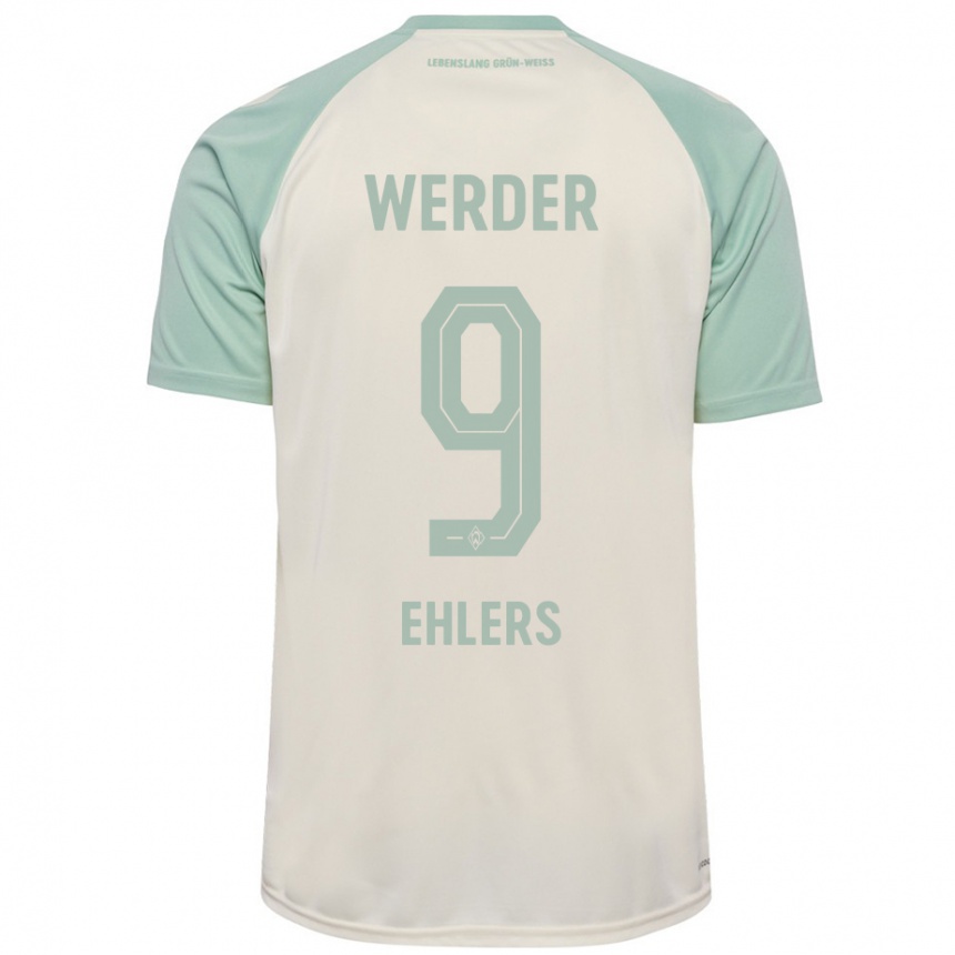 Hombre Fútbol Camiseta Jannic Ehlers #9 Blanquecino Verde Claro 2ª Equipación 2024/25 Perú