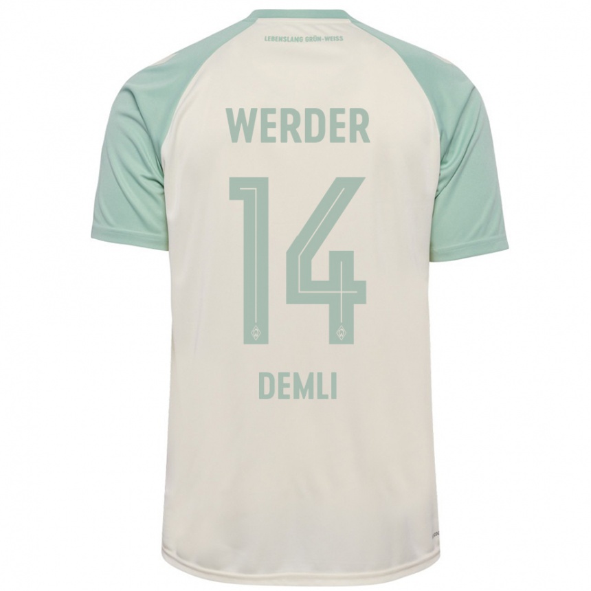 Hombre Fútbol Camiseta Rezan Demli #14 Blanquecino Verde Claro 2ª Equipación 2024/25 Perú