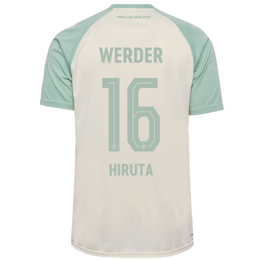 Hombre Fútbol Camiseta Ikumi Hiruta #16 Blanquecino Verde Claro 2ª Equipación 2024/25 Perú