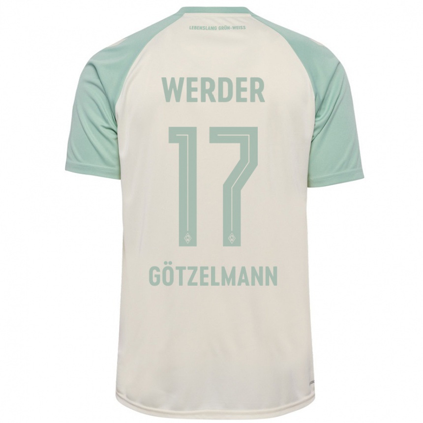 Hombre Fútbol Camiseta Patrick Götzelmann #17 Blanquecino Verde Claro 2ª Equipación 2024/25 Perú