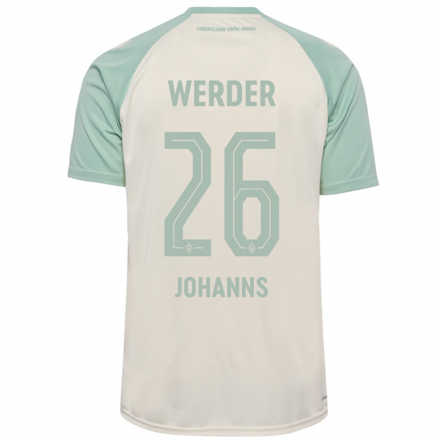 Hombre Fútbol Camiseta Lennart Johanns #26 Blanquecino Verde Claro 2ª Equipación 2024/25 Perú