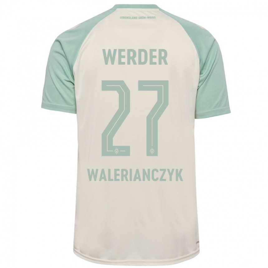 Hombre Fútbol Camiseta Dennis Walerianczyk #27 Blanquecino Verde Claro 2ª Equipación 2024/25 Perú