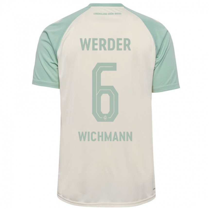 Hombre Fútbol Camiseta Reena Wichmann #6 Blanquecino Verde Claro 2ª Equipación 2024/25 Perú