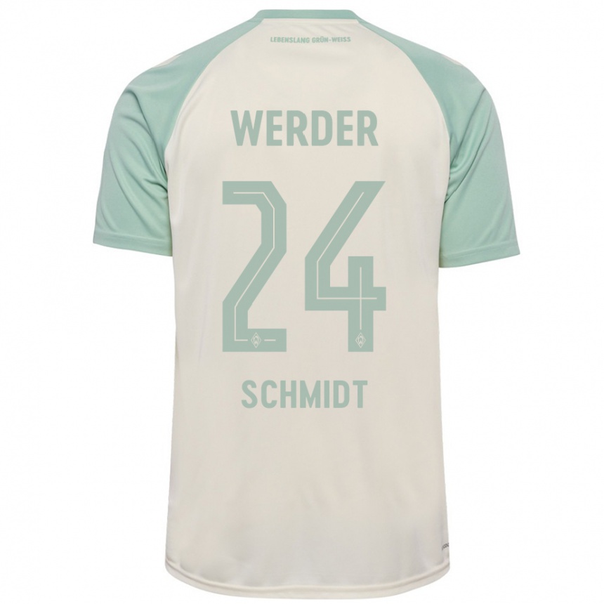 Hombre Fútbol Camiseta Lara Schmidt #24 Blanquecino Verde Claro 2ª Equipación 2024/25 Perú