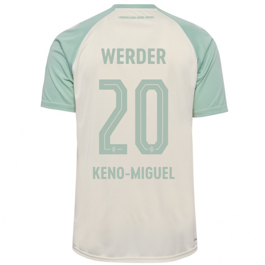 Hombre Fútbol Camiseta Keno-Miguel Meyer #20 Blanquecino Verde Claro 2ª Equipación 2024/25 Perú