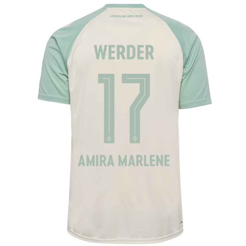 Hombre Fútbol Camiseta Amira Marlene Dahl #17 Blanquecino Verde Claro 2ª Equipación 2024/25 Perú