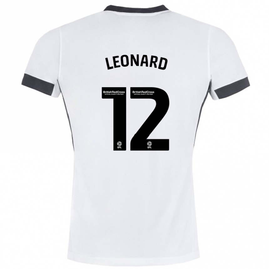 Hombre Fútbol Camiseta Marc Leonard #12 Blanco Negro 2ª Equipación 2024/25 Perú