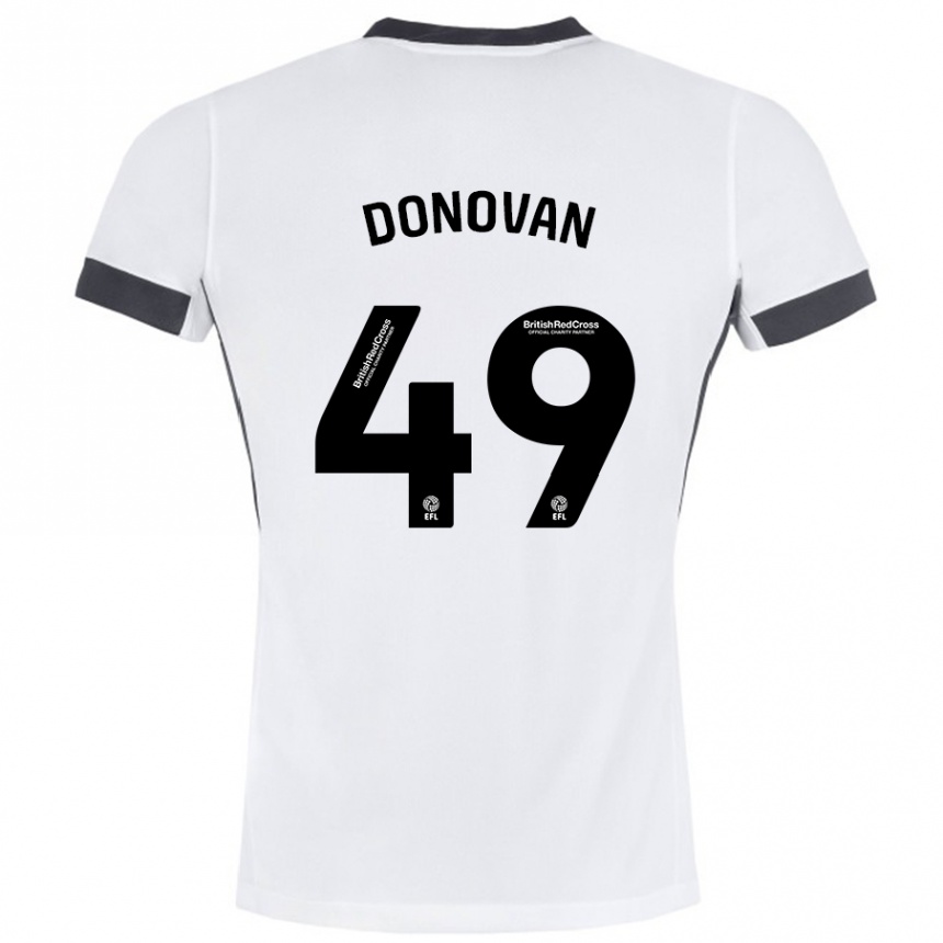 Hombre Fútbol Camiseta Romelle Donovan #49 Blanco Negro 2ª Equipación 2024/25 Perú