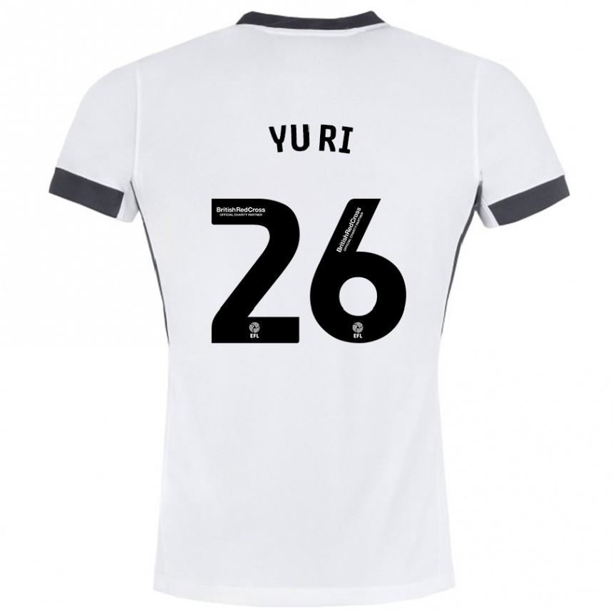 Hombre Fútbol Camiseta Choe Yu-Ri #26 Blanco Negro 2ª Equipación 2024/25 Perú