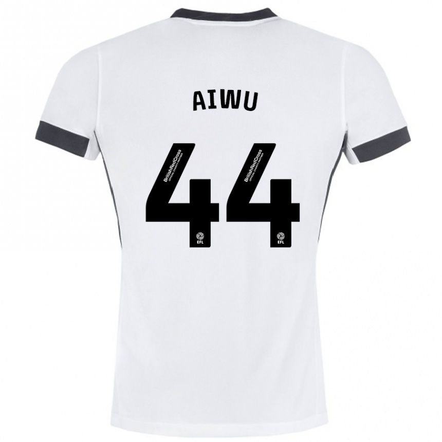 Hombre Fútbol Camiseta Emanuel Aiwu #44 Blanco Negro 2ª Equipación 2024/25 Perú