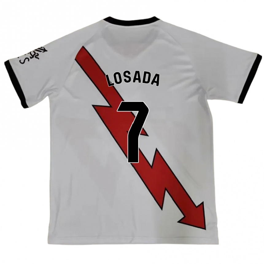 Hombre Fútbol Camiseta Juan Losada #7 Rojo 2ª Equipación 2024/25 Perú